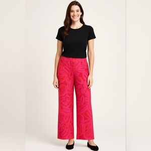 🌺 Isaac Mizrahi Live! Paisley Pull-On Wide Leg Pants – Size XL